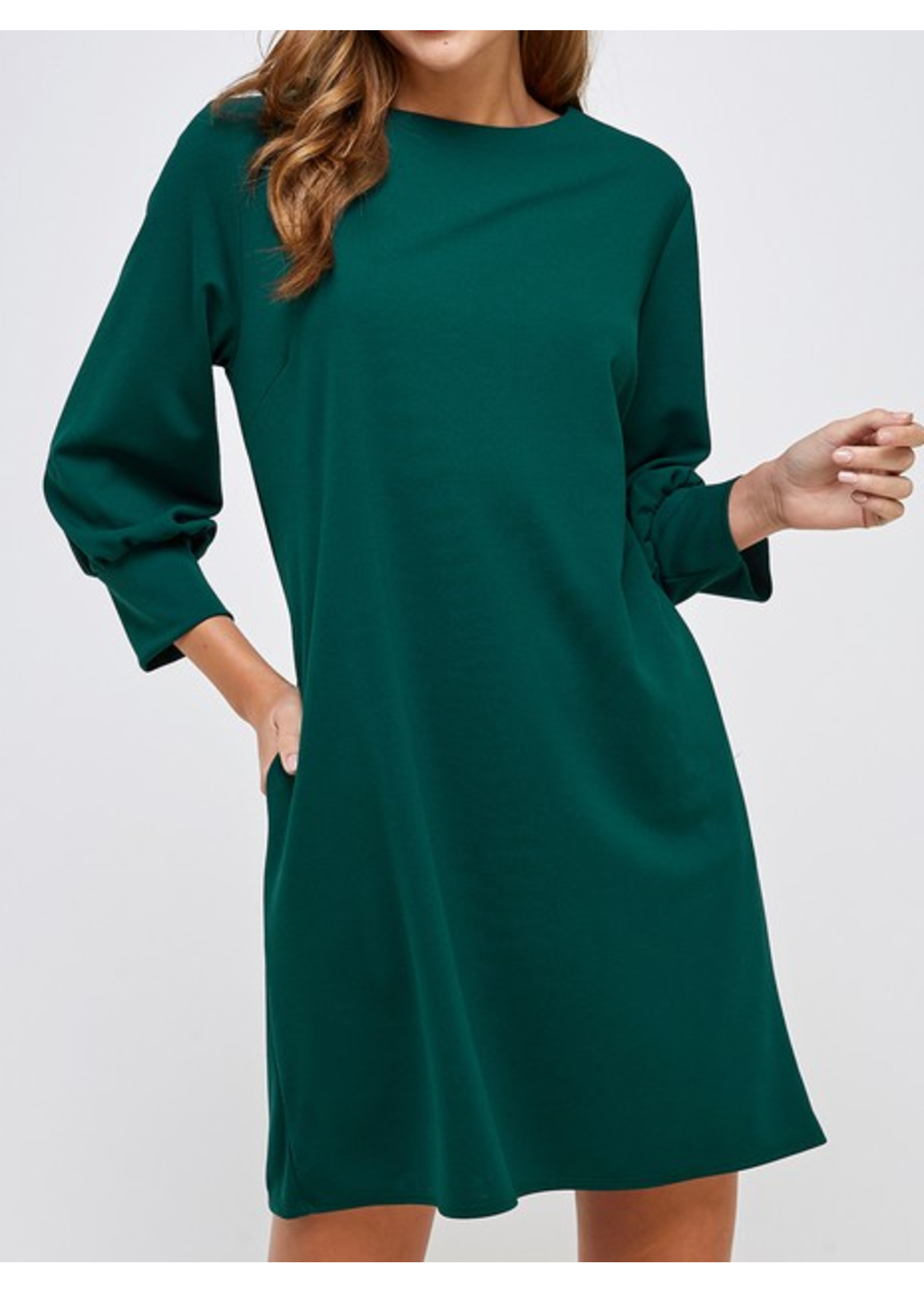 2HD2893 - SOLID SHIFT DRESS