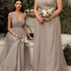 CDET320 - LAYERED TULLE A-LINE BRIDESMAID DRESS