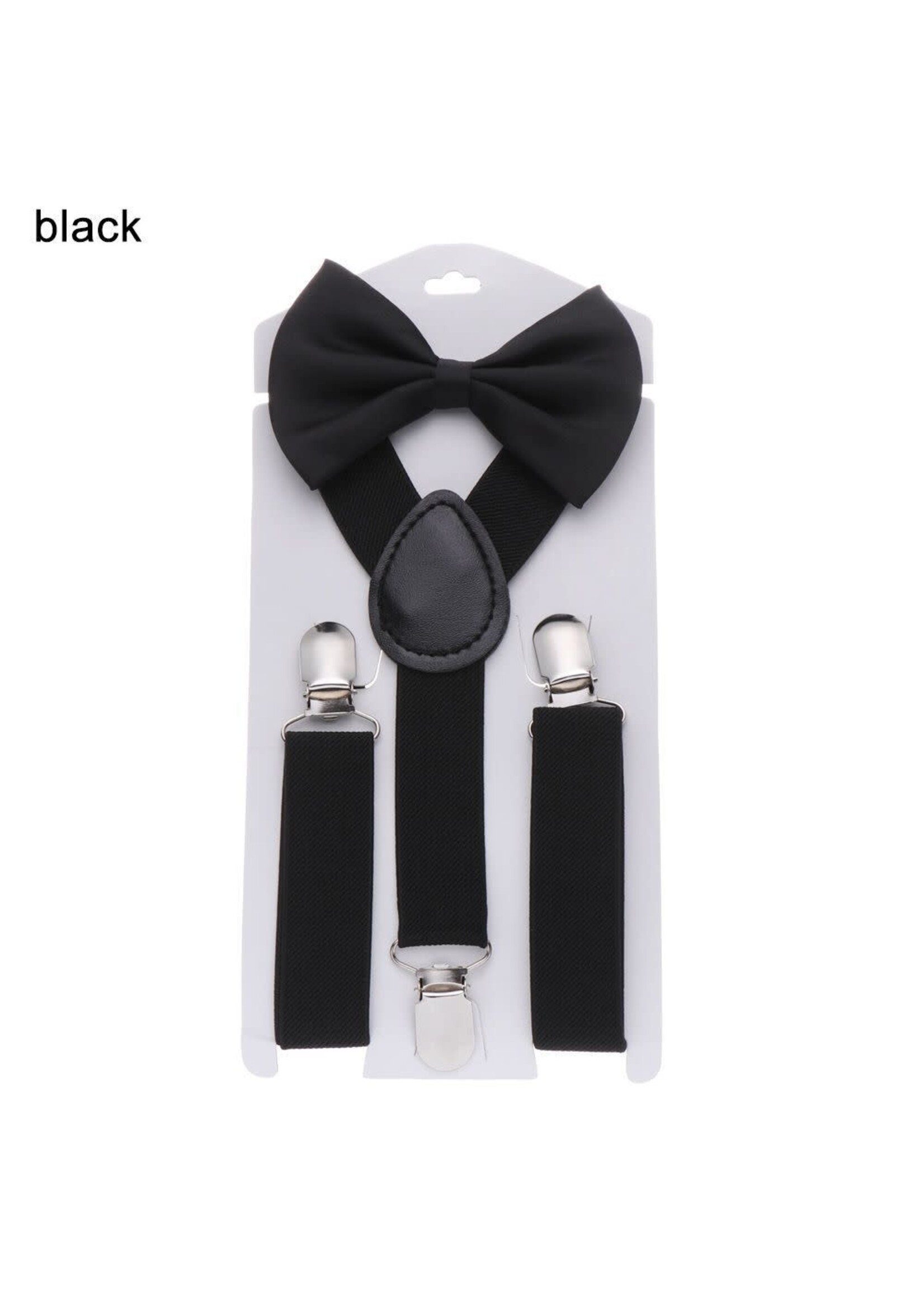 mens bow tie and suspender set