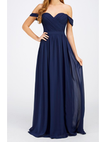 MJMF24516 - OFF SHOULDER CHIFFON GOWN