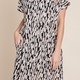 BMDA1366 - ABSTRACT PRINT RELAXED FIT SHIFT DRESS