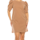 NMNWMD844 - Plus size, solid faux wrap dress with deep V-neck