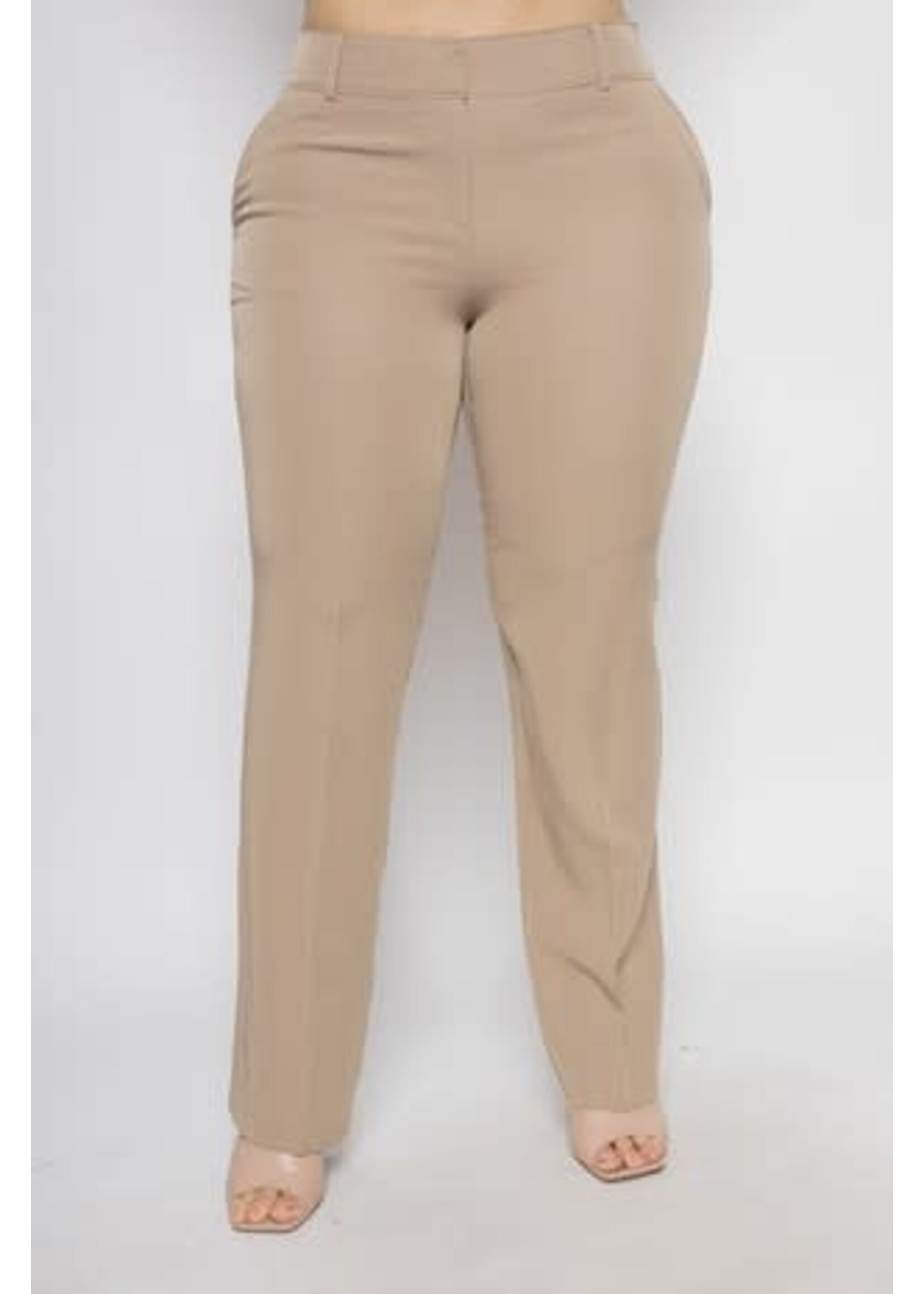 CM57B - PLUS SIZE STRAIGHT LEG TROUSER