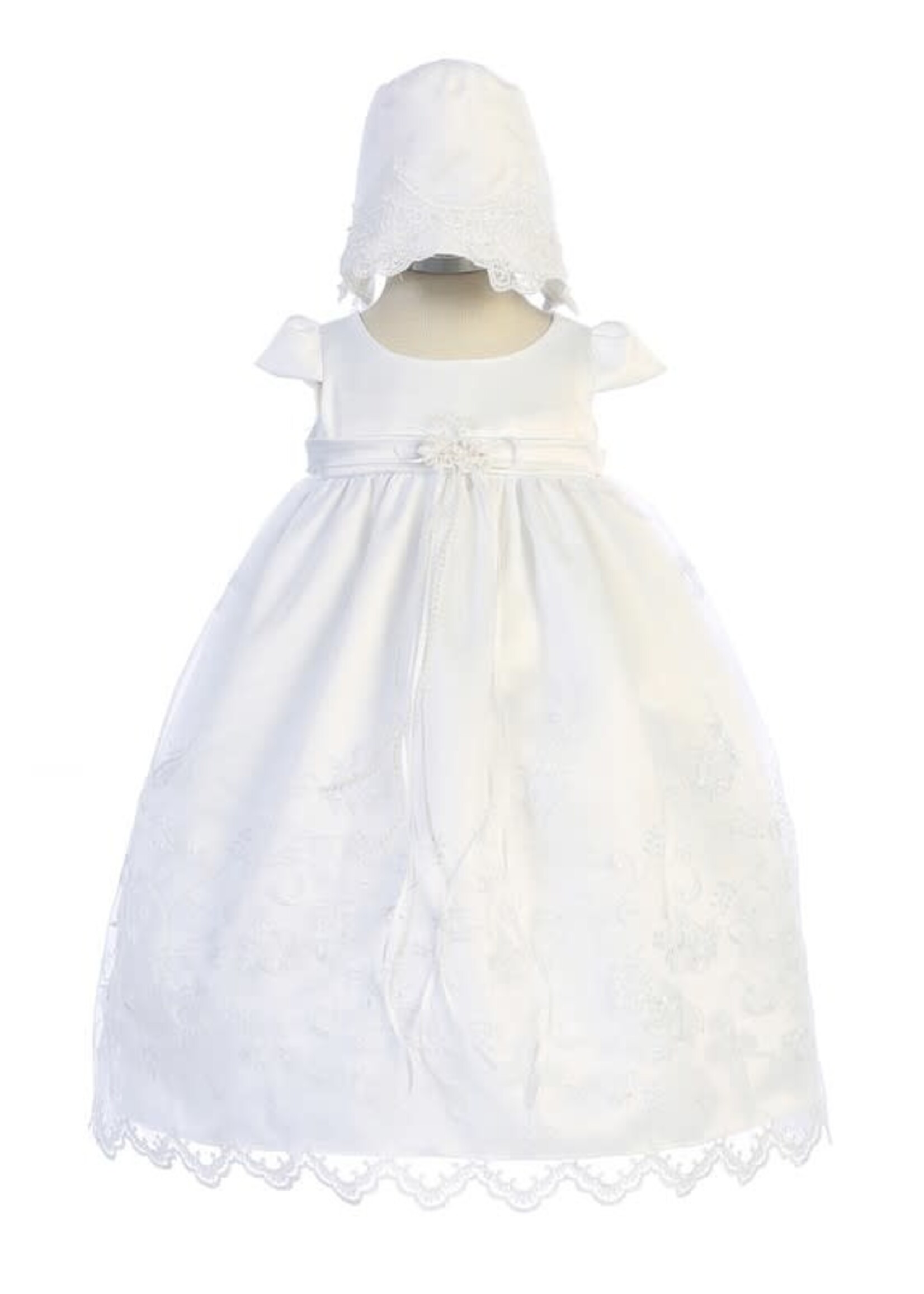 KD470 - Cross Embroidered Christening Gown