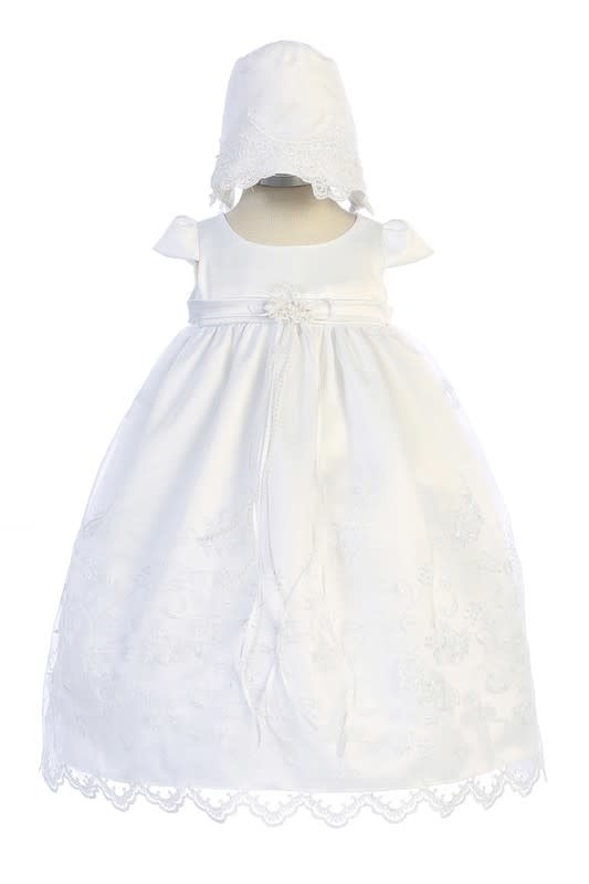 KD470 - Cross Embroidered Christening Gown