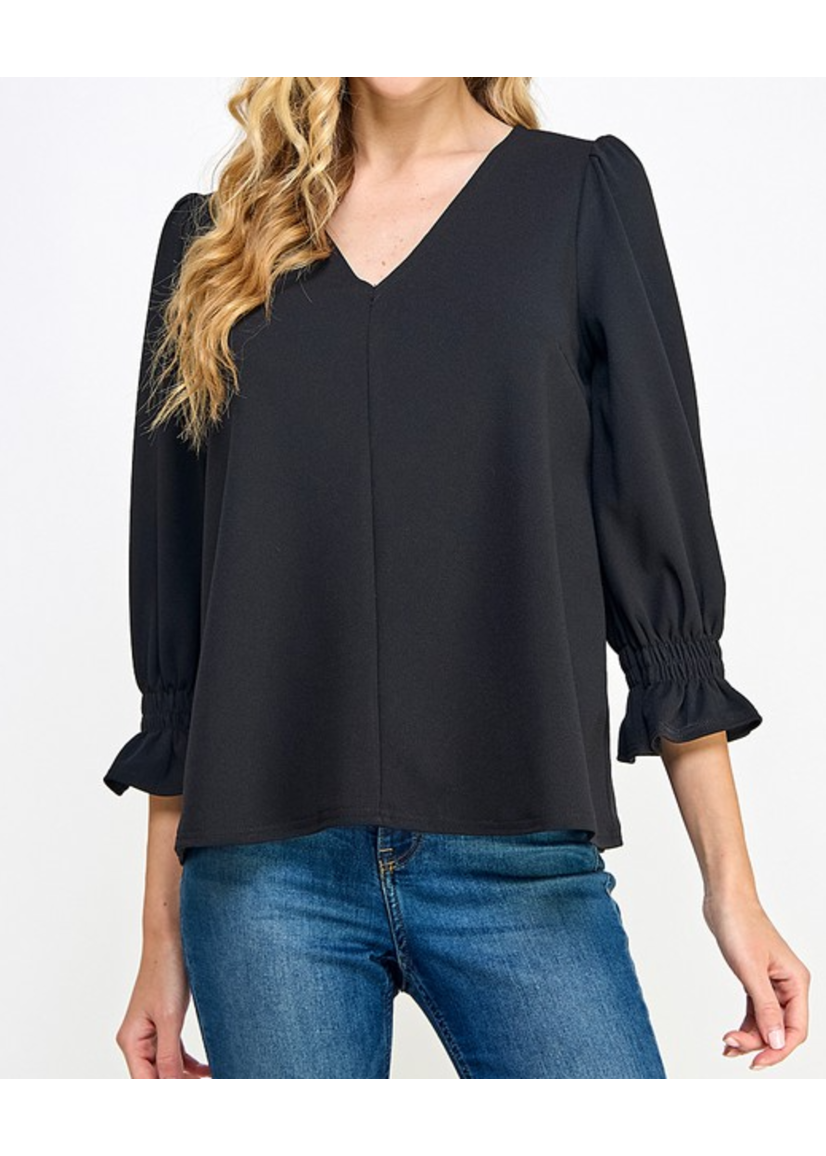 2HT3922 -  SOLID VNECK TOP