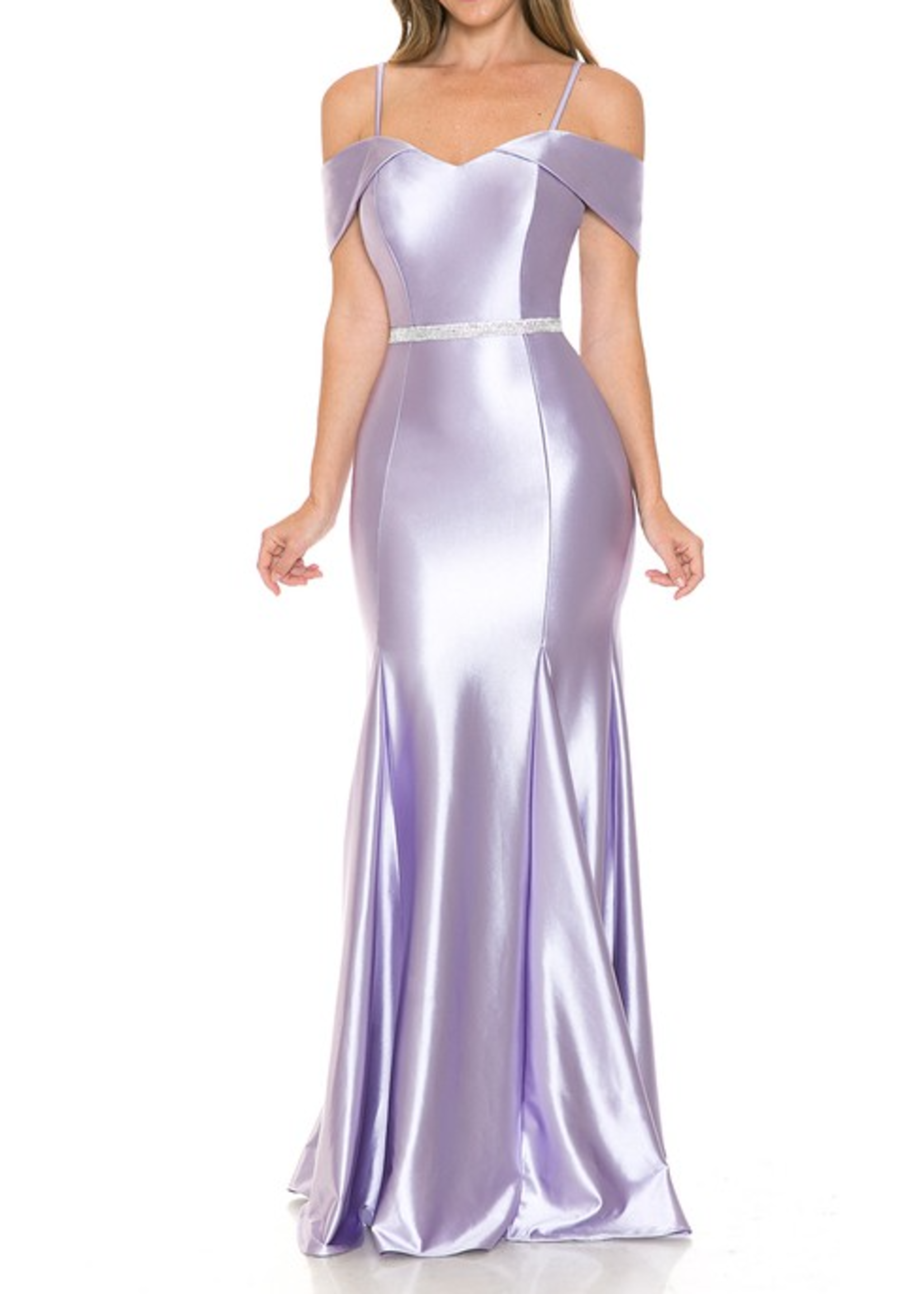 LEN5244  - Off Shoulder Mermaid Gown