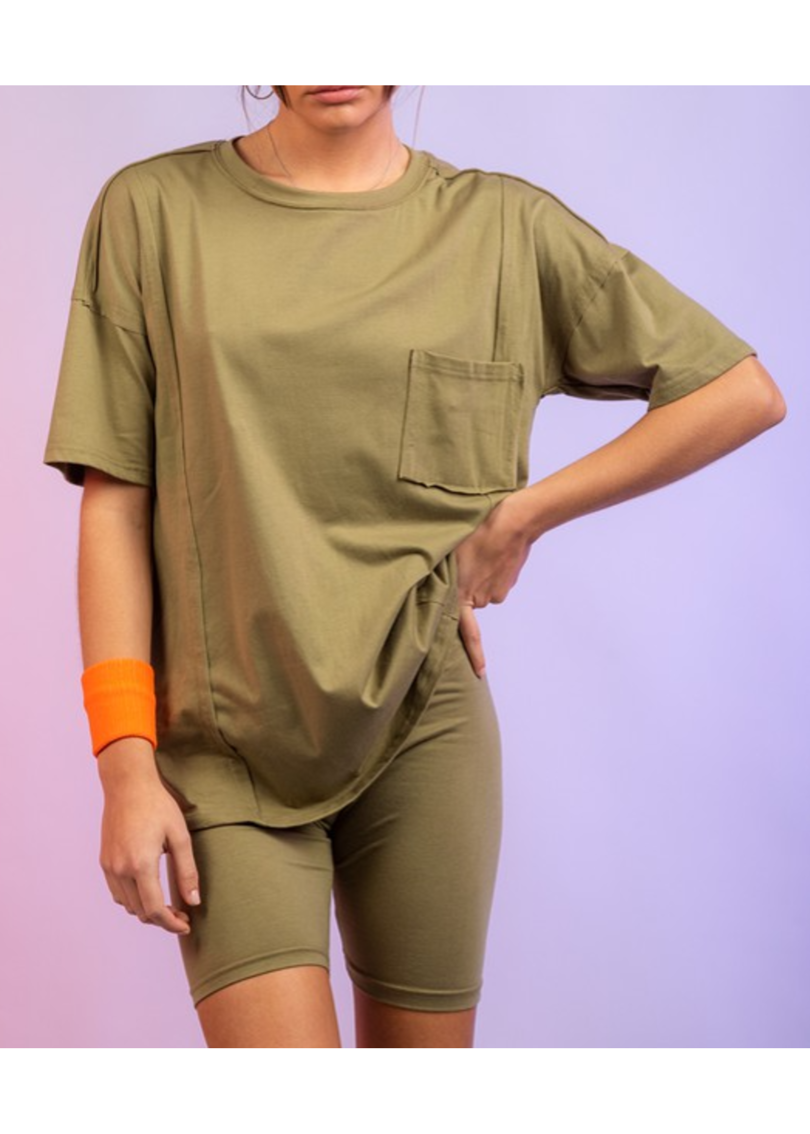 VJNT1014 - Stretchy active wear/lounge  shorts set