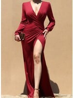 DDDD3137 - VENETIAN LONG SLEEVE  GOWN