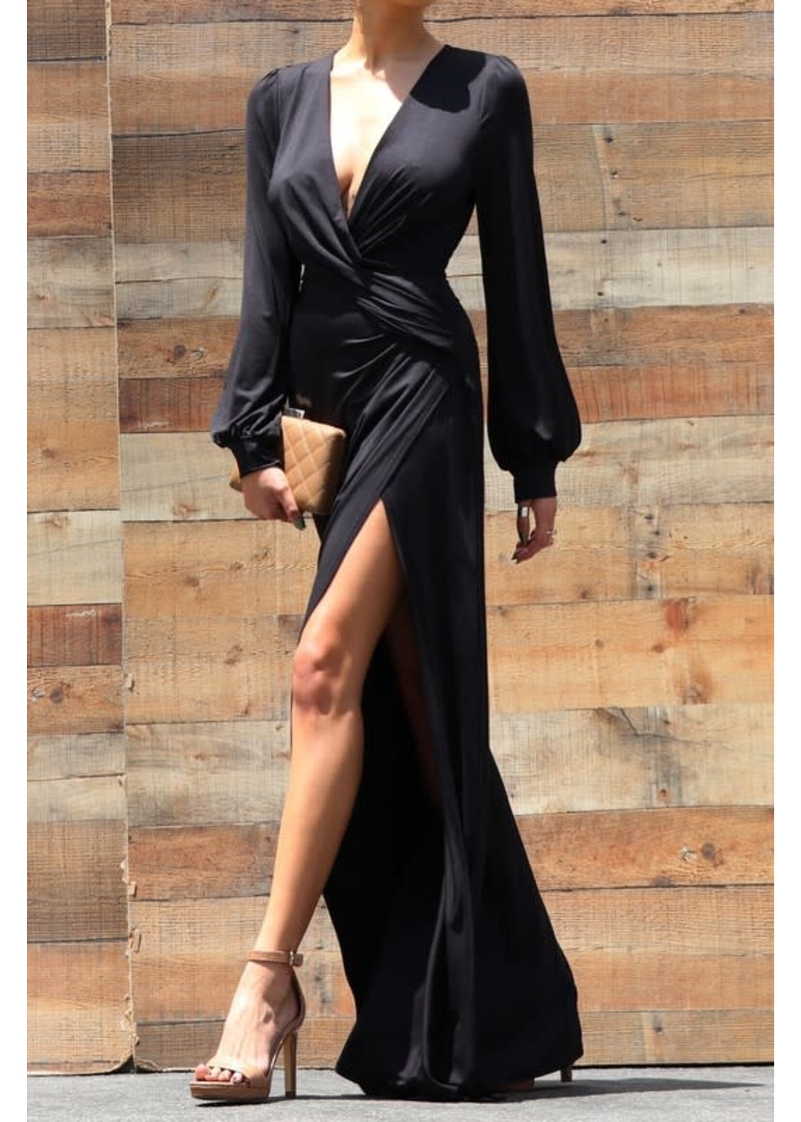 DDDD3137 - VENETIAN LONG SLEEVE  GOWN