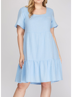 SSPSY3759 - TIERED BABY DOLL DRESS