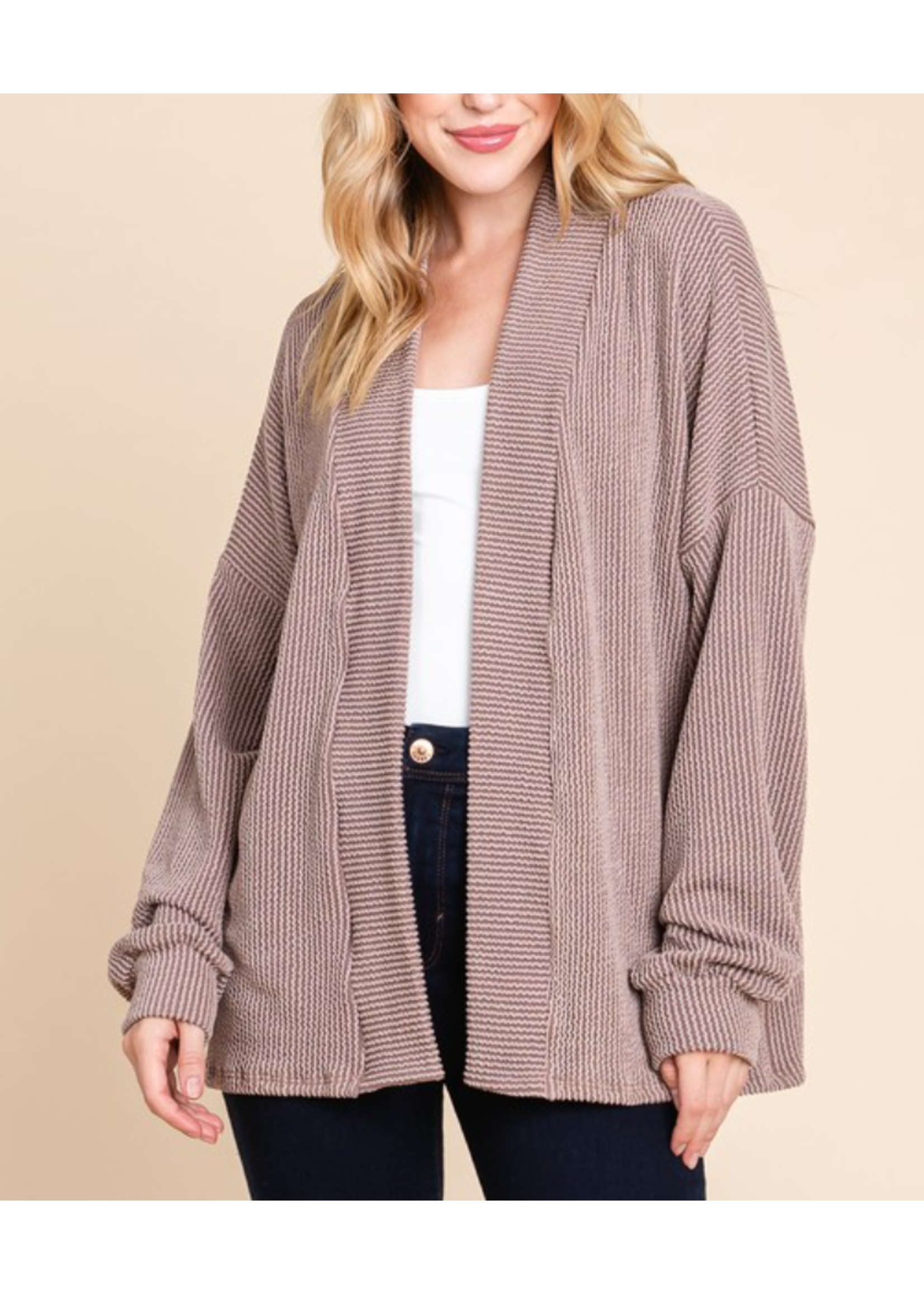 BBTA2173 - EASY FITTING STRAIGHT CROP CARDIGAN