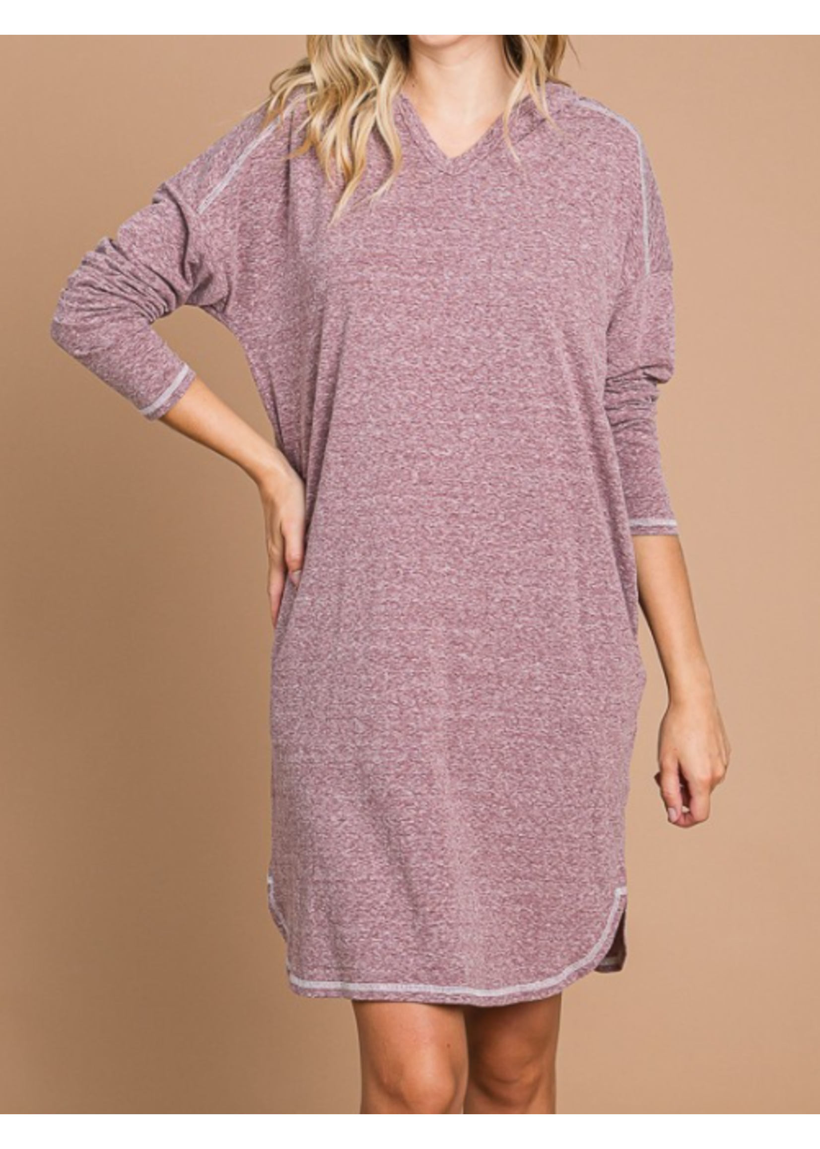 CCCJD1907 - PLUS OVERSIZED HOODIE SHIFT DRESS