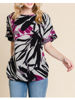 BBTL1950 - RELAXED KNIT PRINTED TOP