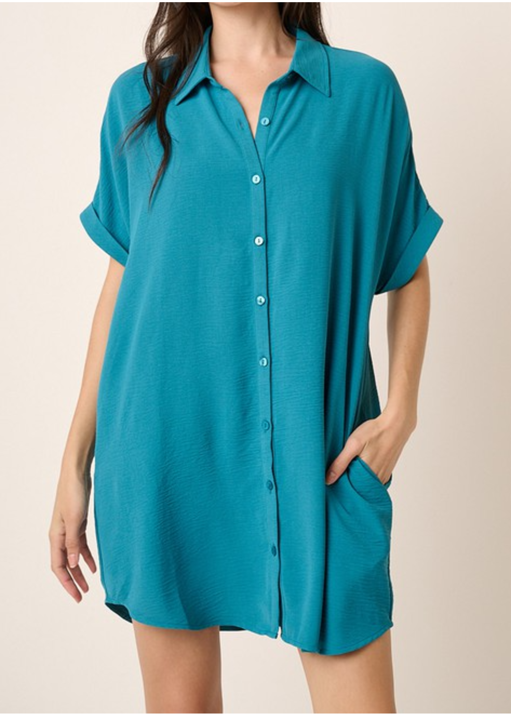 MSM43266 - AIRFLOW DOLMAN SHORT SLEEVE SHIRT DRESS