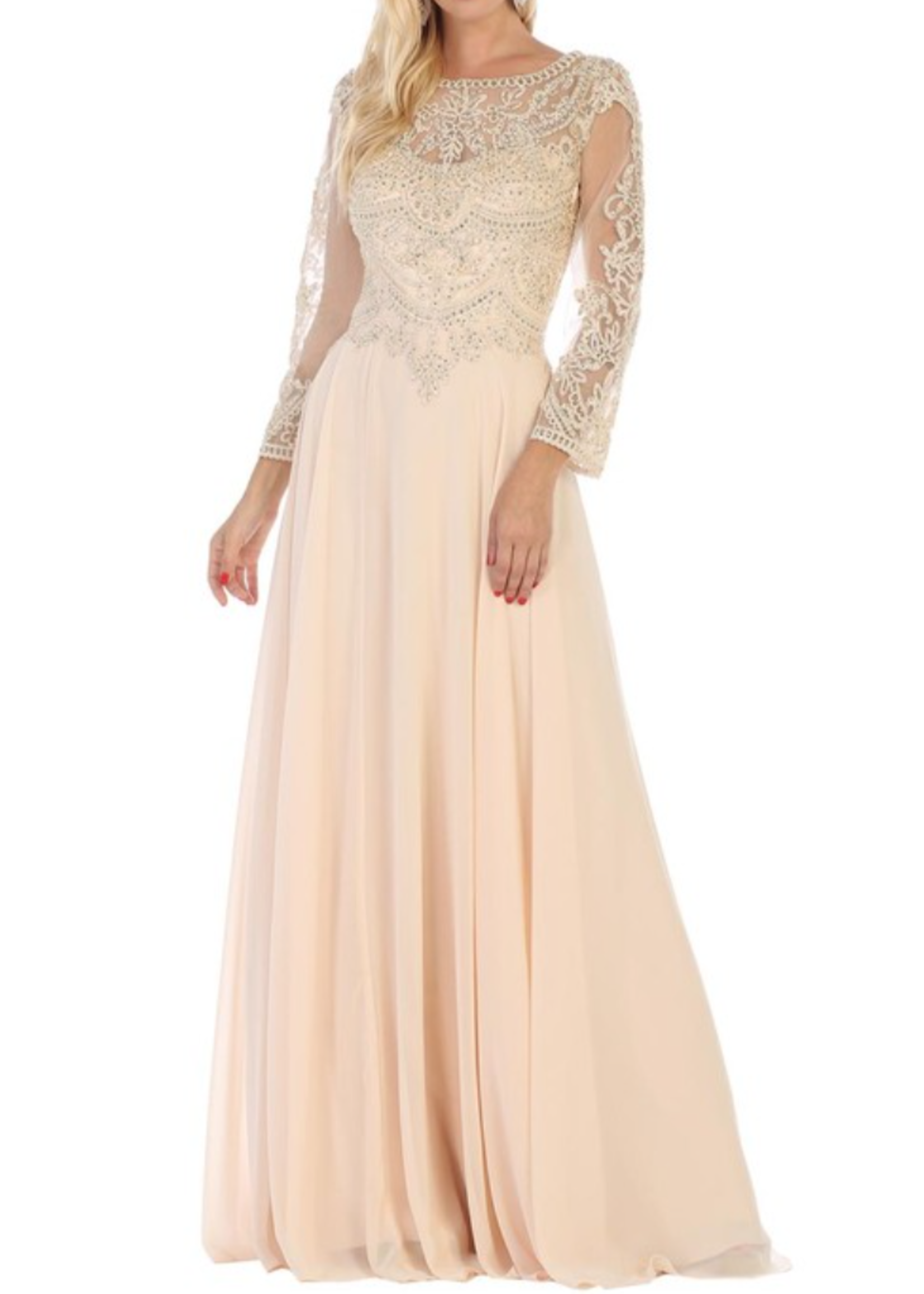 MQMQ1615 - SLEEVED MOB GOWN
