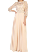 MQMQ1706 - SLEEVED MOB GOWN