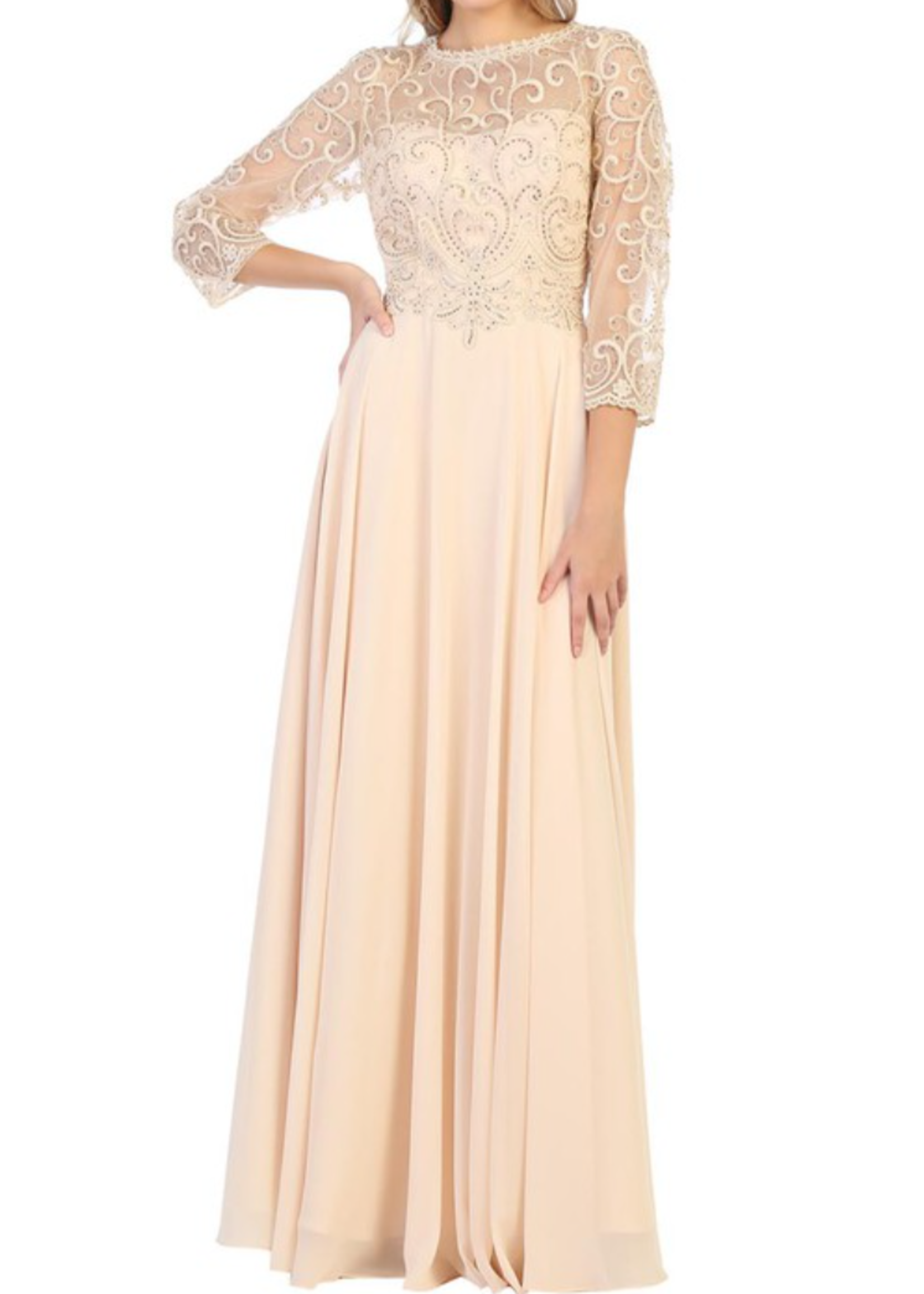 MQMQ1706 - SLEEVED MOB GOWN