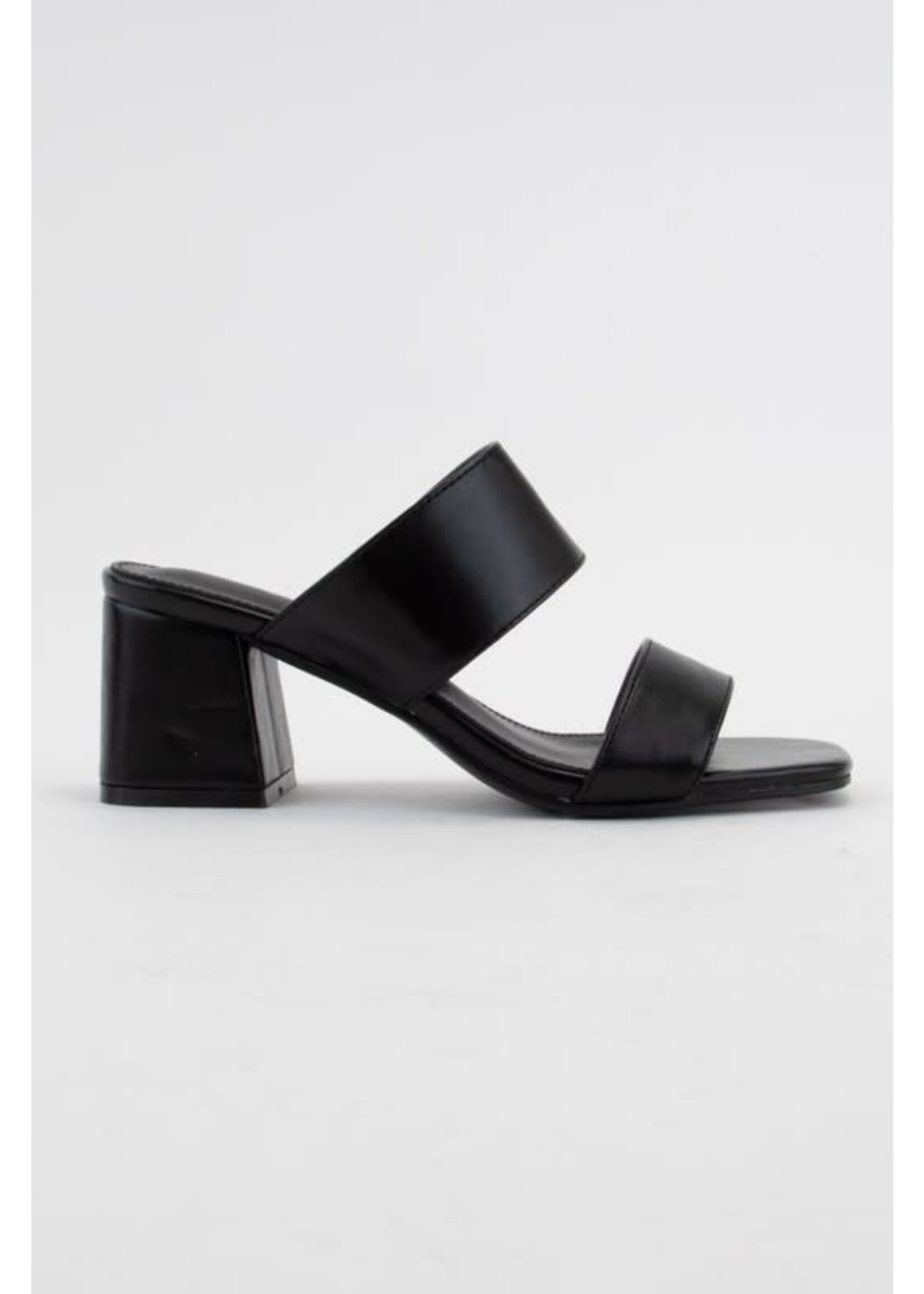 CCOFFICE - DOUBLE BOLD STRAP BLOCK HEEL SANDAL