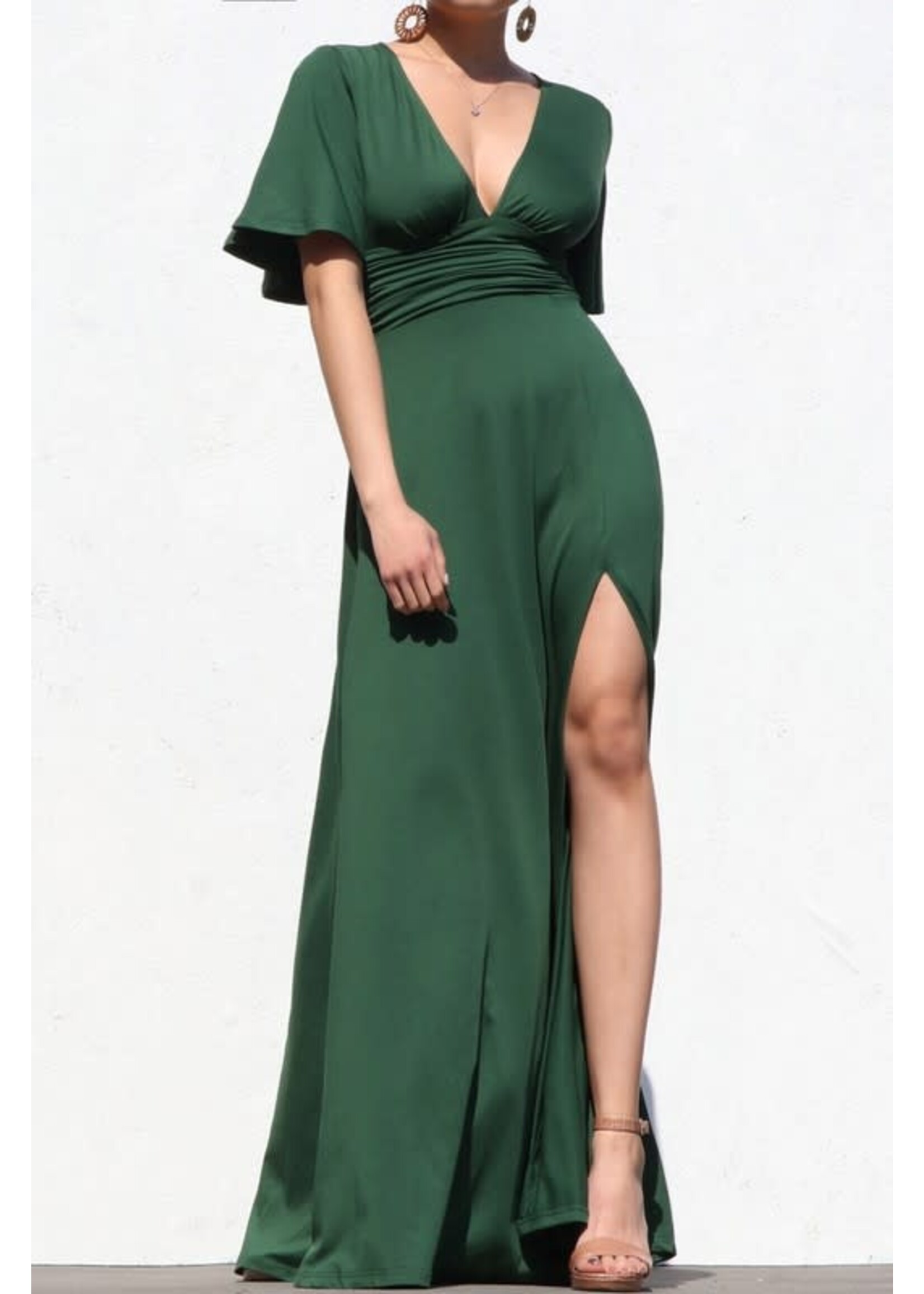 DDDD3528 - VNECK VENTIAN DRESS