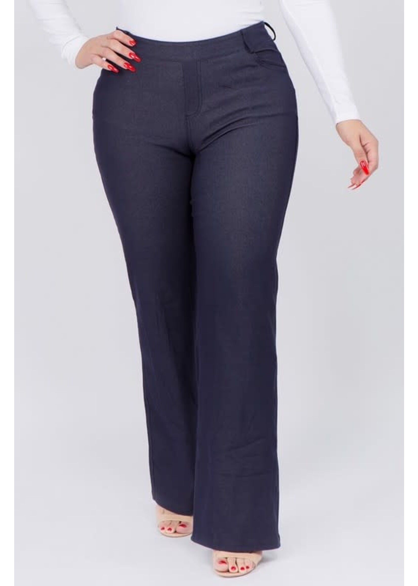 YE827JN - STRAIGHT LEG  SLACKS W STRETCH