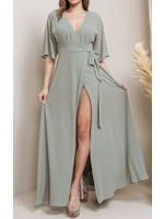 SBM19159 - KIMONO SLEEVE BRIDESMAID GOWN