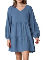 MJWDR2351 - LONG SLEEVE BABYDOLL DRESS