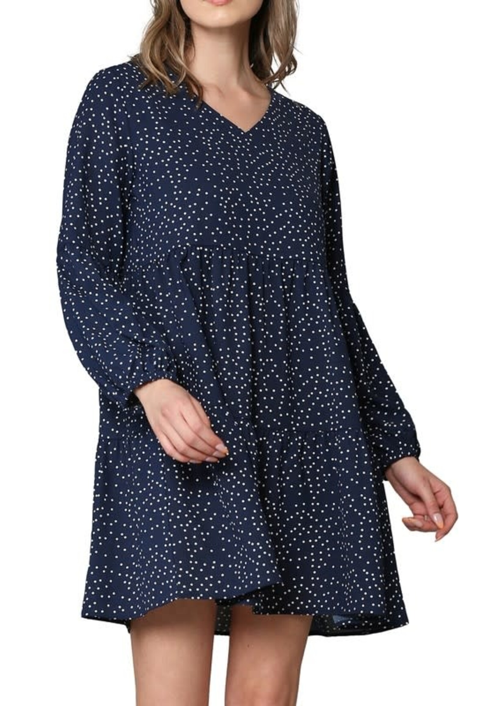 MJWDR2351 - LONG SLEEVE BABYDOLL DRESS