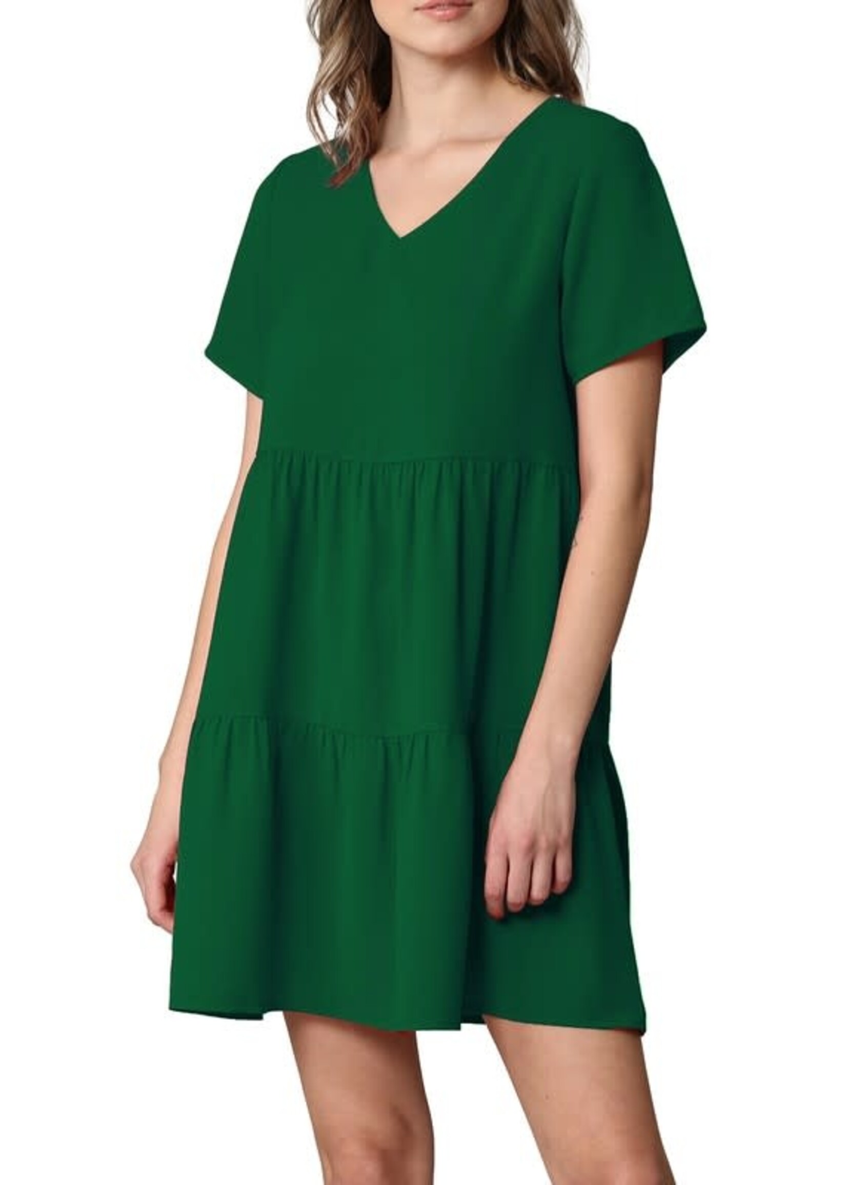 MJWDR2354 - SHORT SLEEVED BABYDOLL DRESS