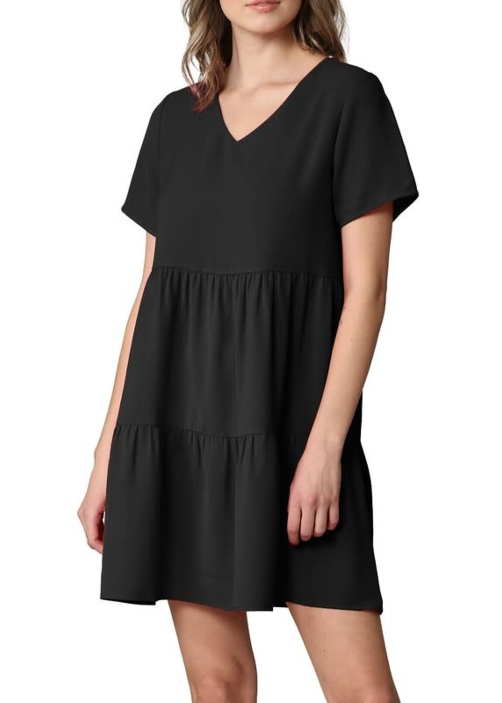 MJWDR2354 - SHORT SLEEVED BABYDOLL DRESS