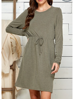 SLSD21094P - PLUS LONG SLEEVE SHIFT DRESS