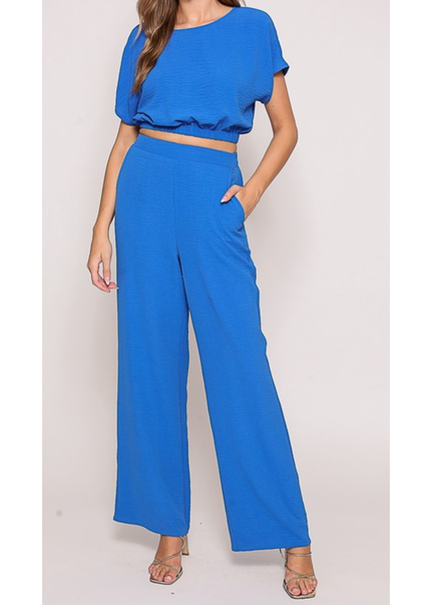 TGWN10950 - AIRFLOW 2PC SET WIDE LEG AND CROP W CAP SLEEVE