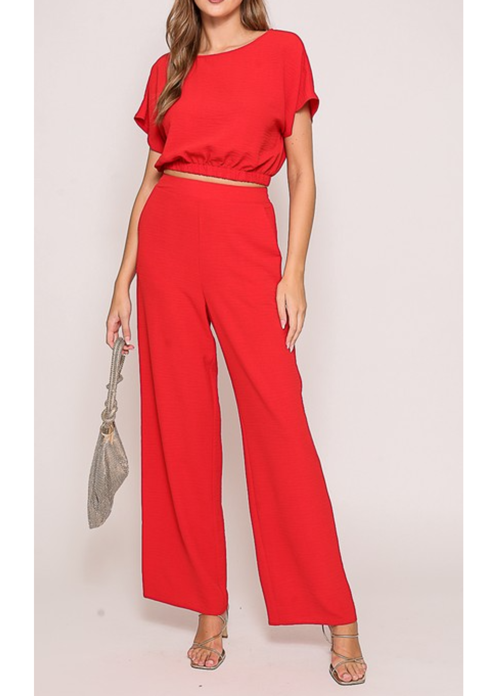 TGWN10950 - AIRFLOW 2PC SET WIDE LEG AND CROP W CAP SLEEVE