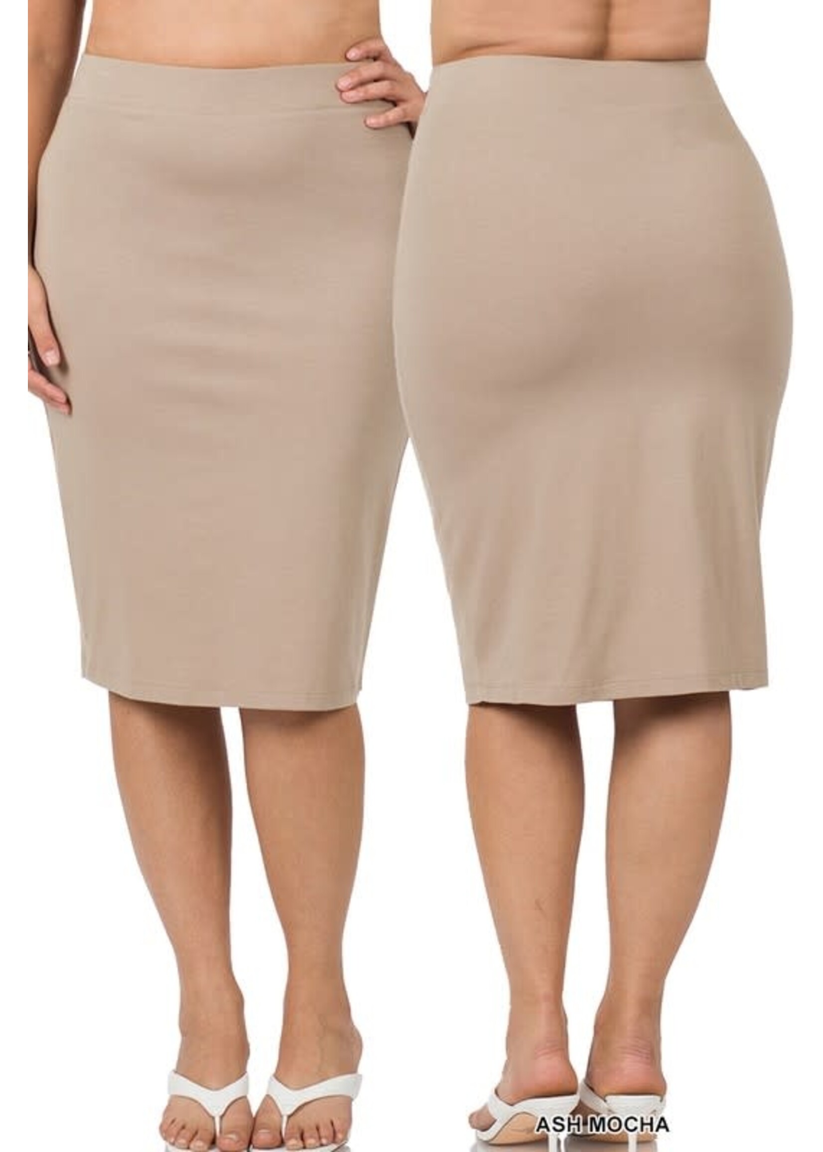 ZNMS9012 - BUTTERY SOFT BASIC PENCIL SKIRT