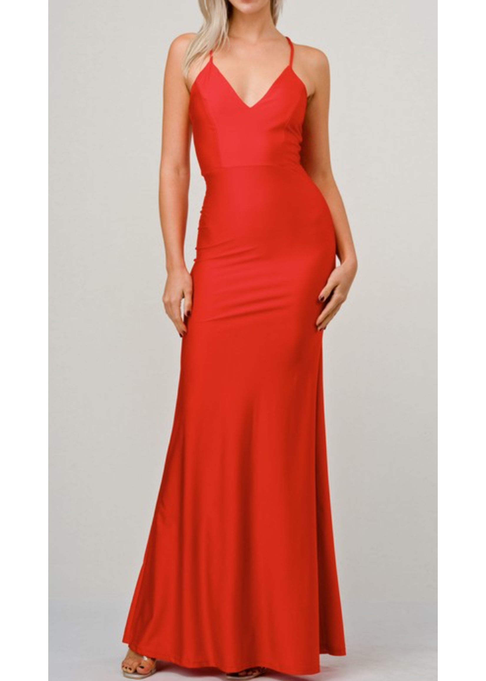 PPFD3232 - VNECK MERMAID GOWN