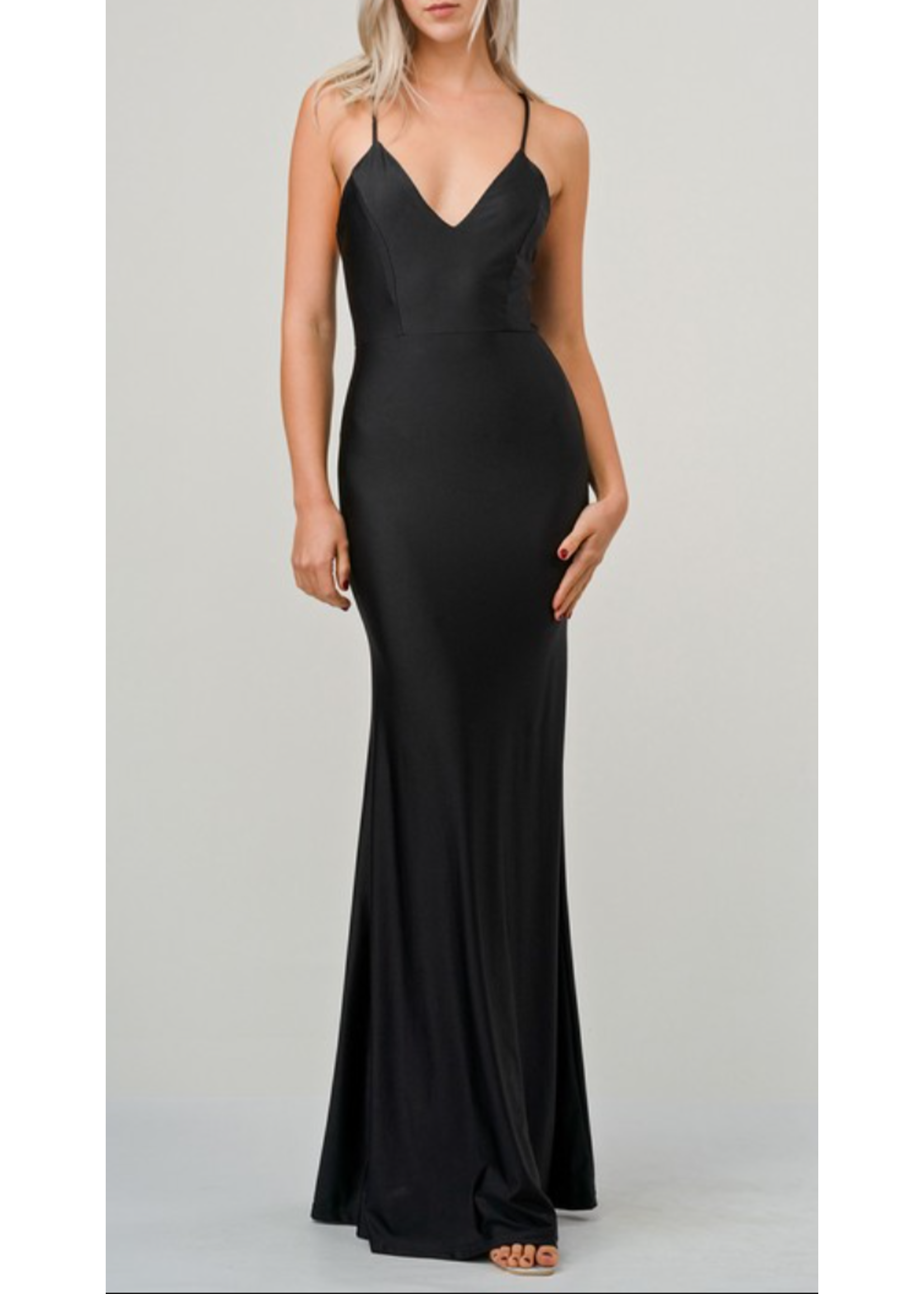 PPFD3232 - VNECK MERMAID GOWN
