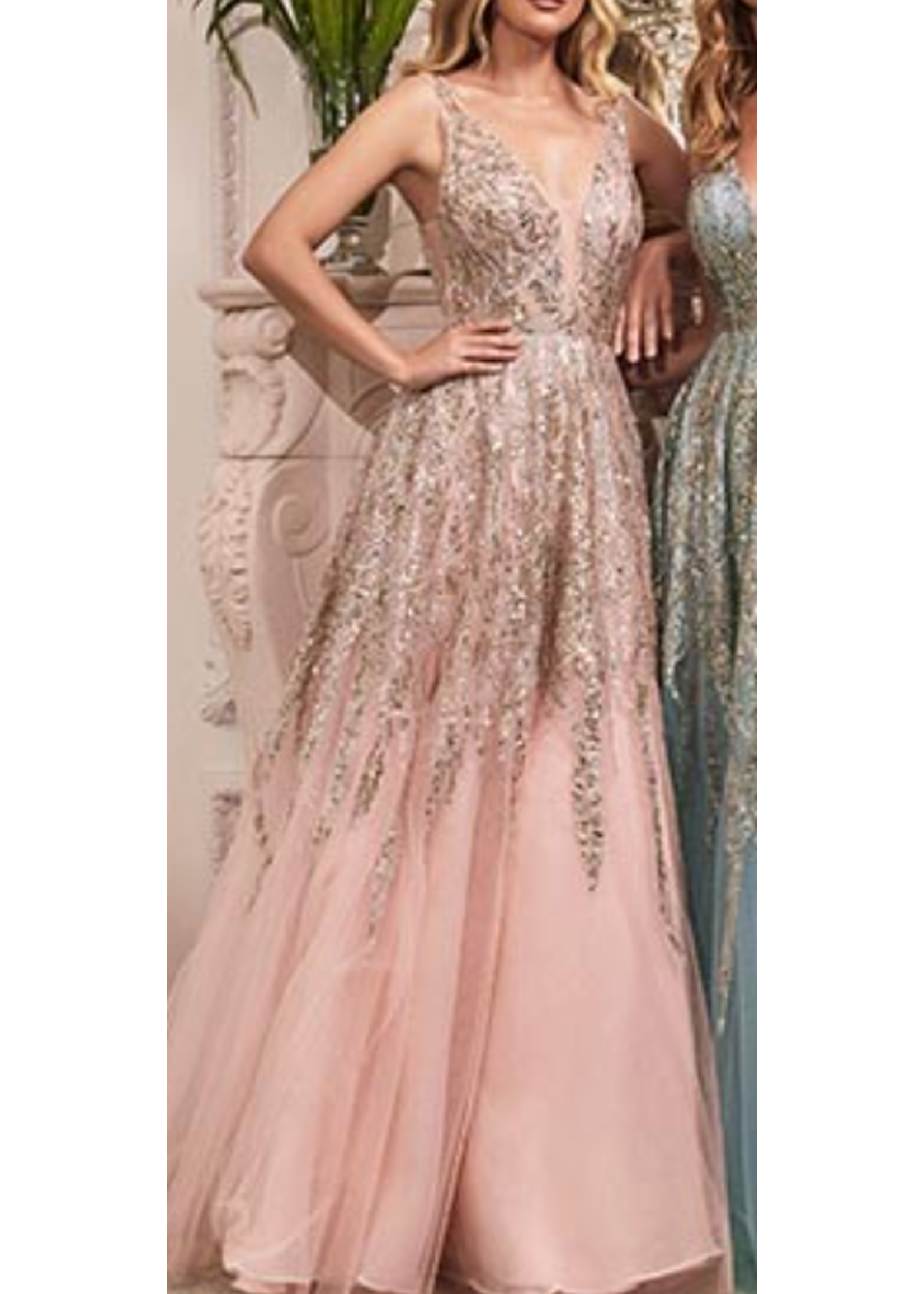 CDC135 - BEADED SHIMMER BALL GOWN