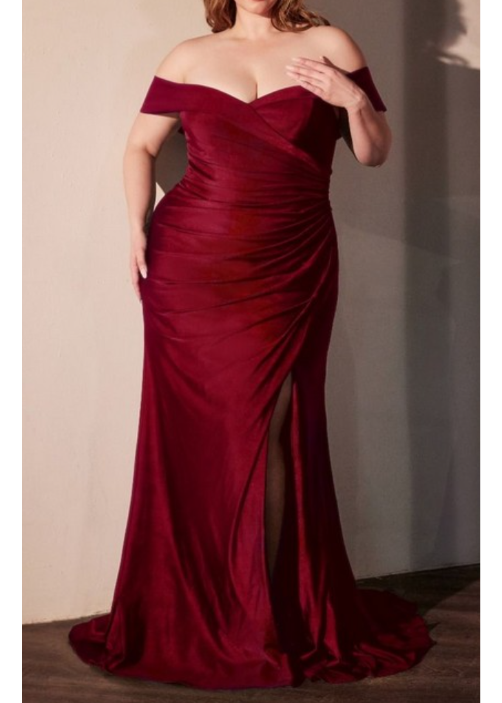 CDCD790C - EVENING GOWN / PLUS OFF SHOULDER