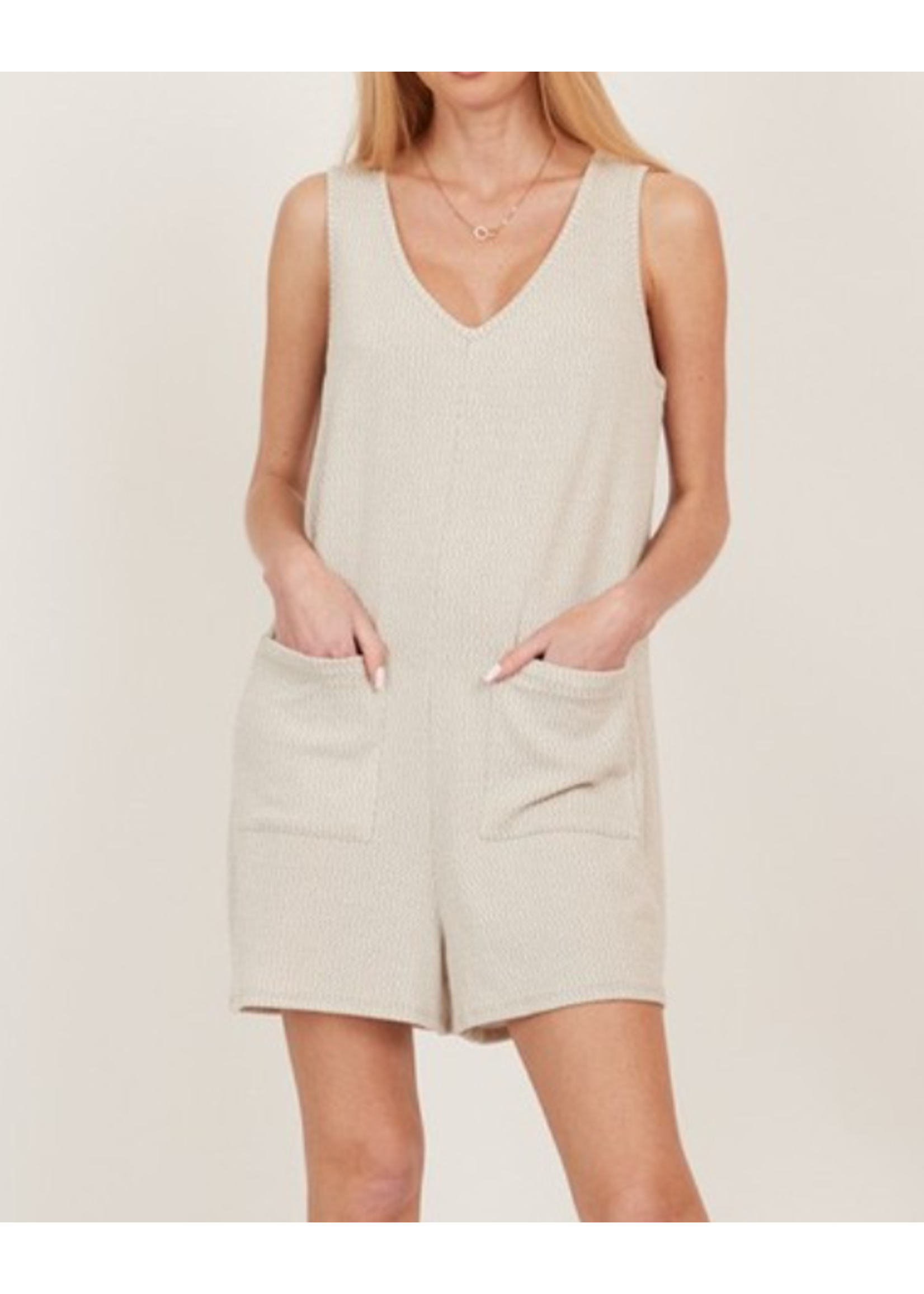 SASPP8024 -   FRONT POCKET LOOSE SHORTS JUMPER