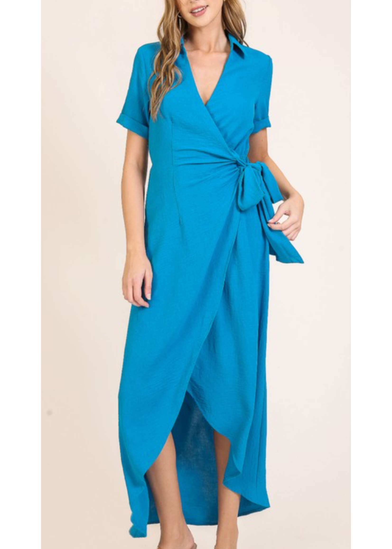 TGWD9146 - Date night surplice airflow dress