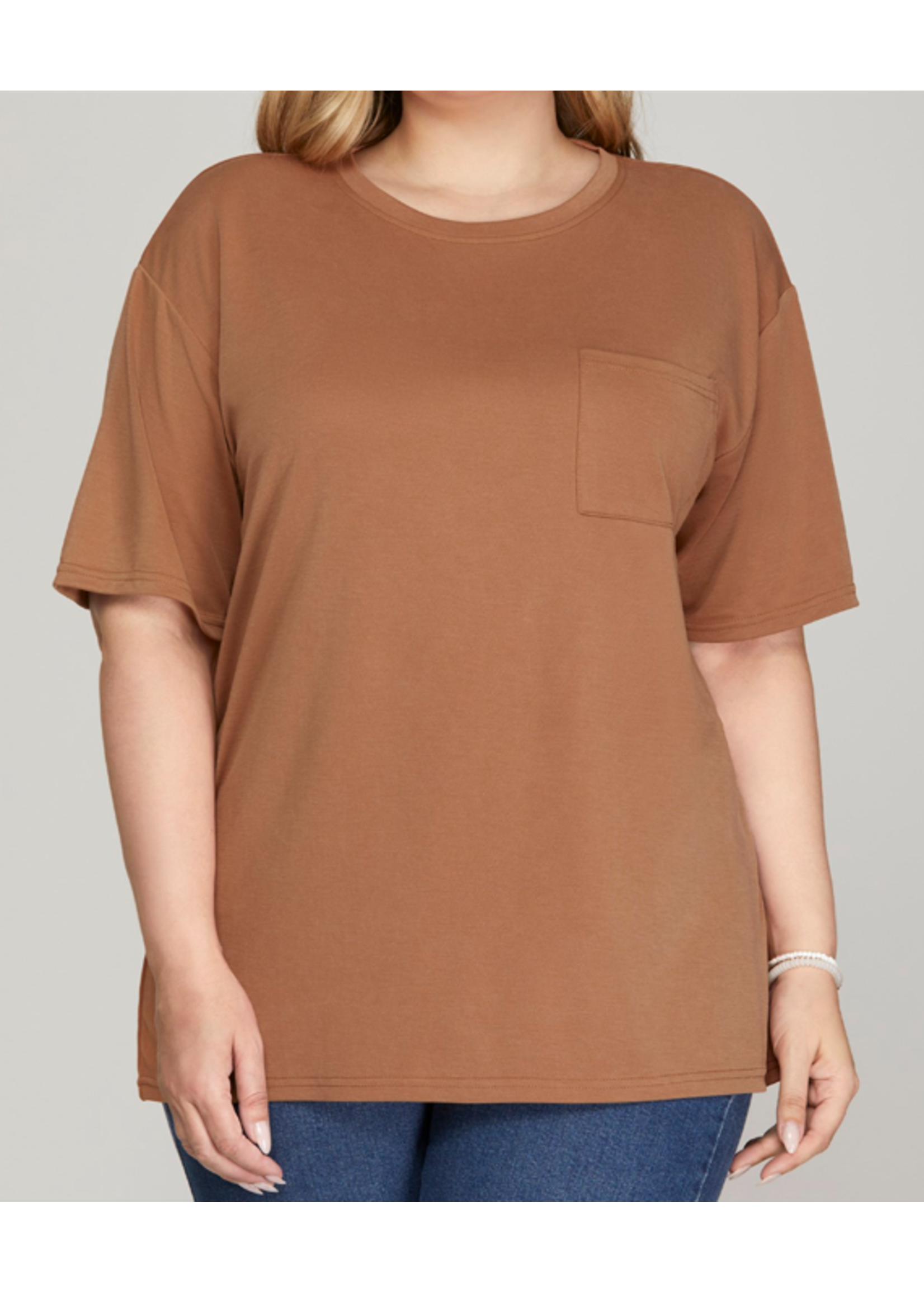 SSPSY7221 - PLUS ROUND NECK BLOUSE