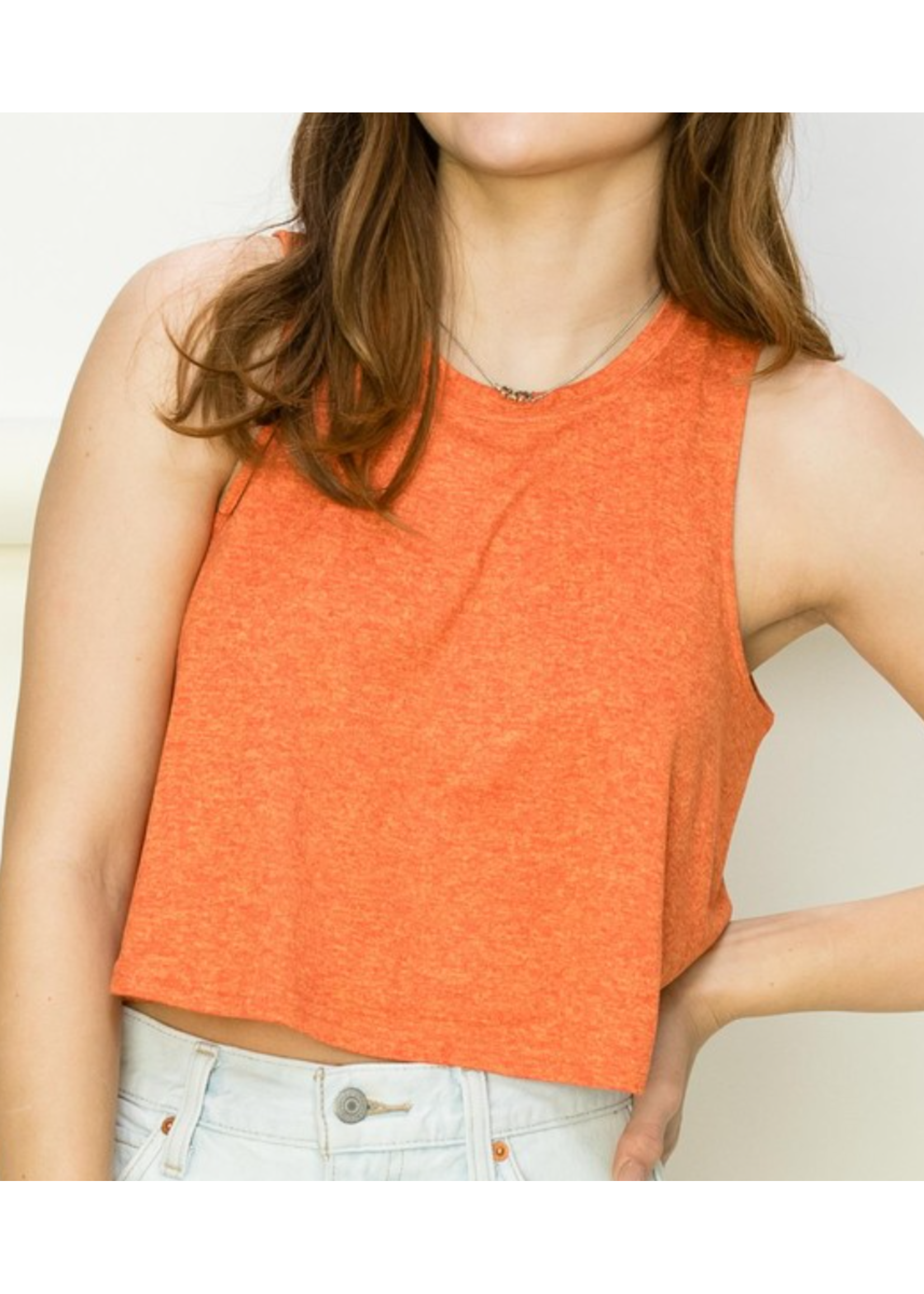 HFDZ22E573 - ROUND NECK CROP TANK