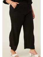 HDHY6124W - Plus Wide Leg Paperbag Waist Pants