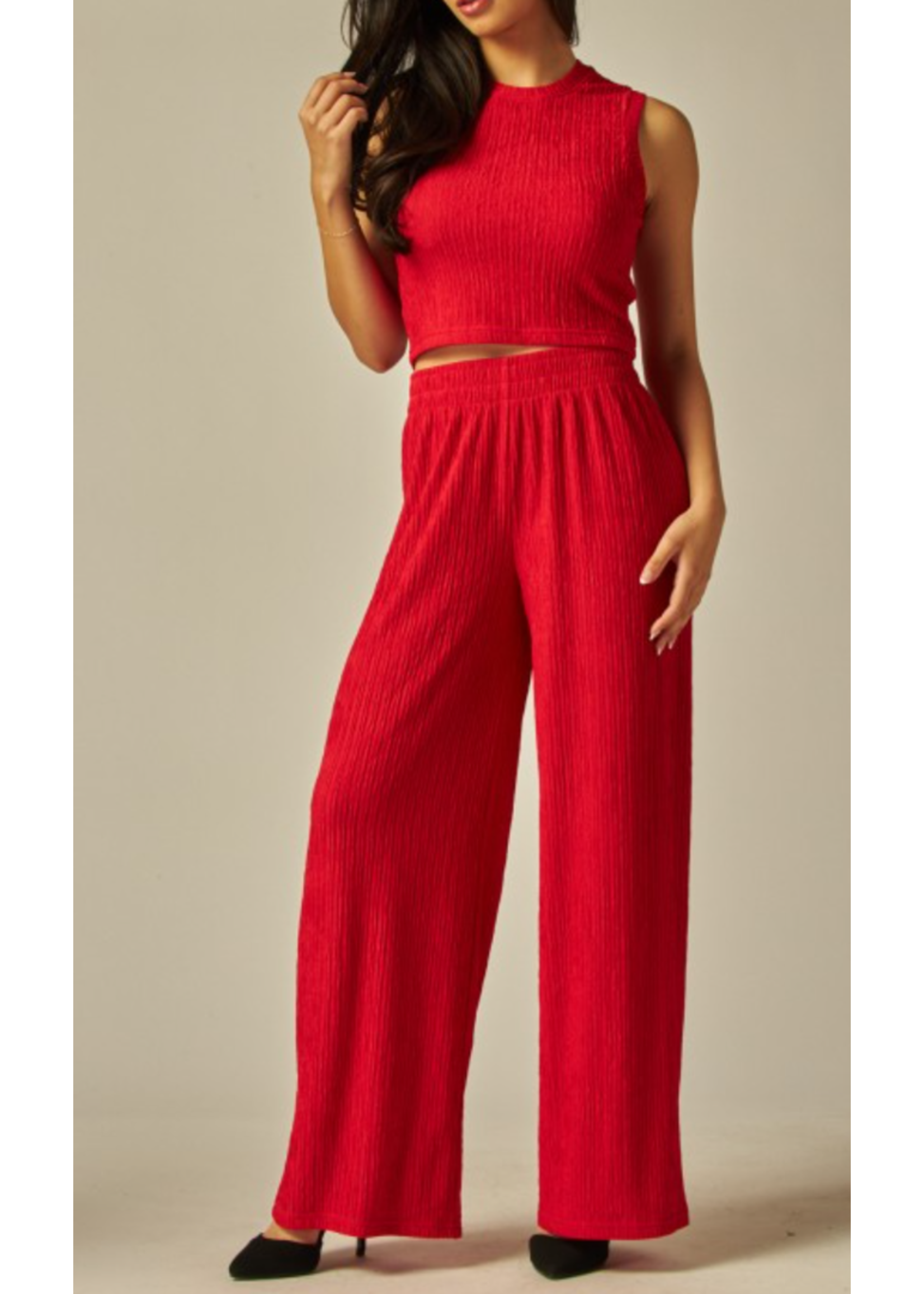 LPIS0 - Crinkled Plisse 2pc Set