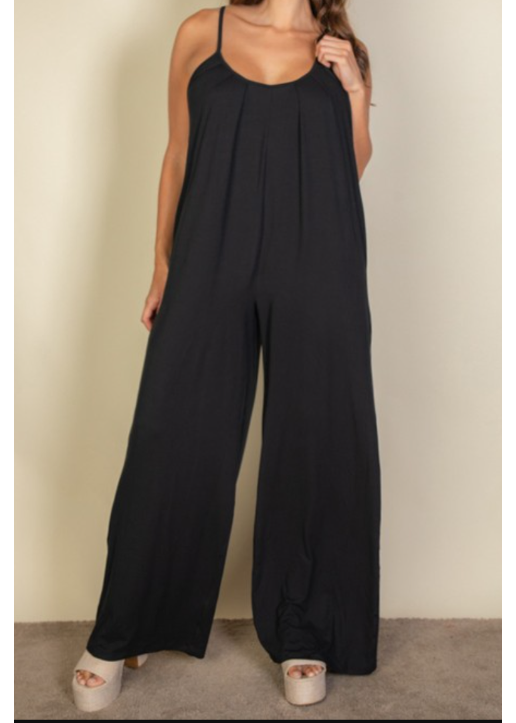 CABP5554 -  SPAGHETTI STRAP JUMPSUIT (POLY/SPANDEZ BLEND)