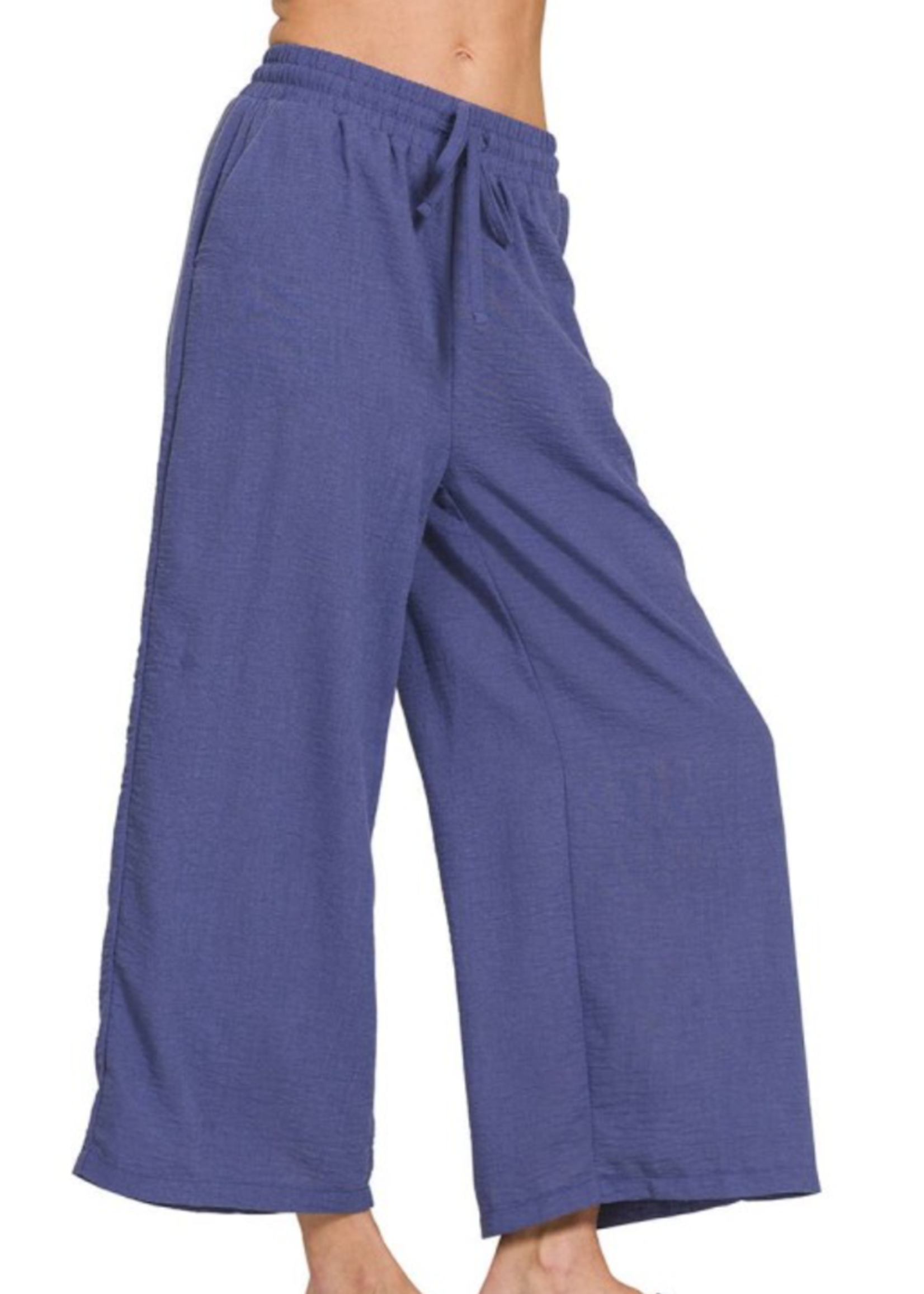 ZNQP7163 - WIDE LEG ELASTIC BAND PANTS