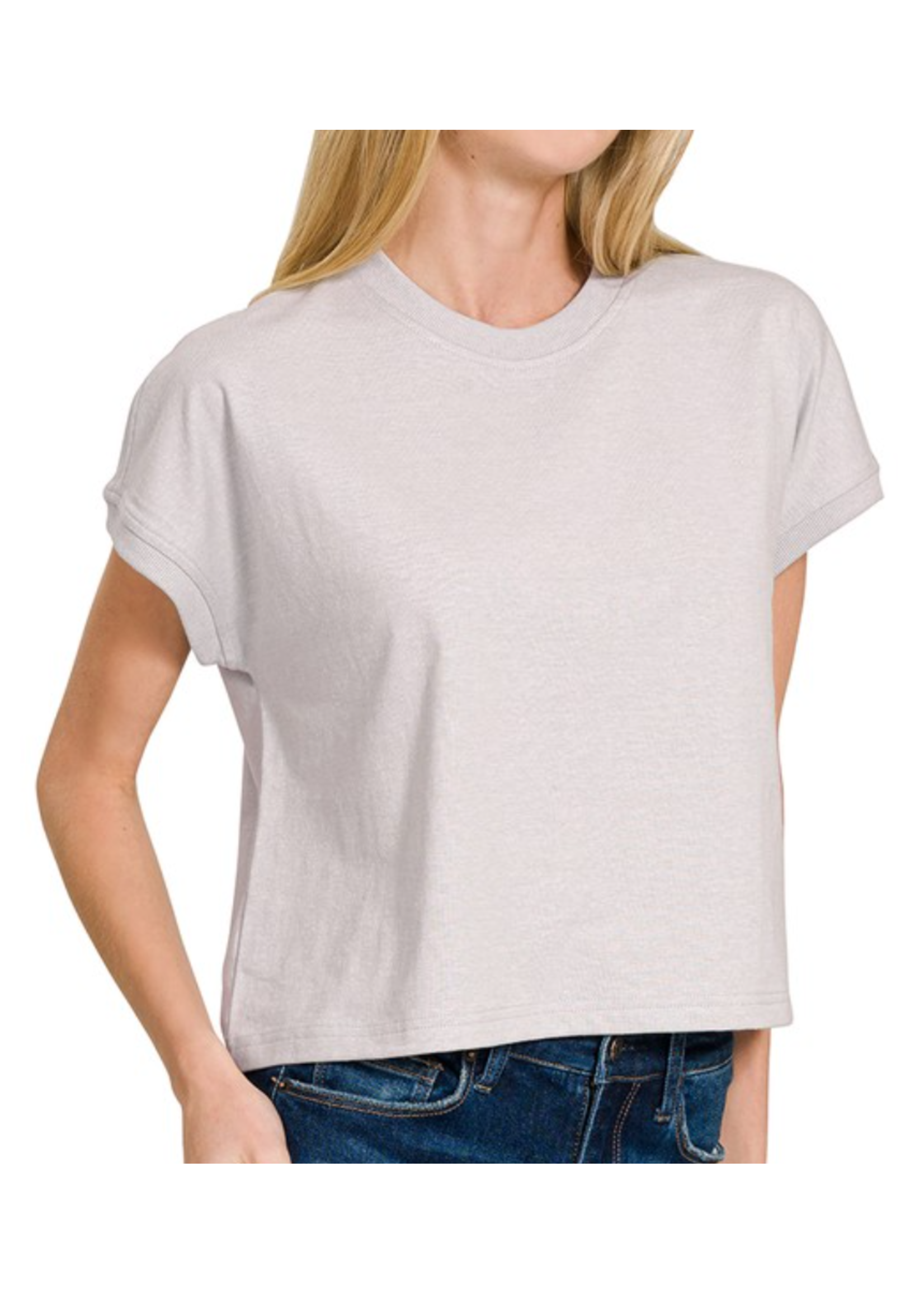 ZNCT3450 - PREMIUM COTTEN RELAXED CROP TEE