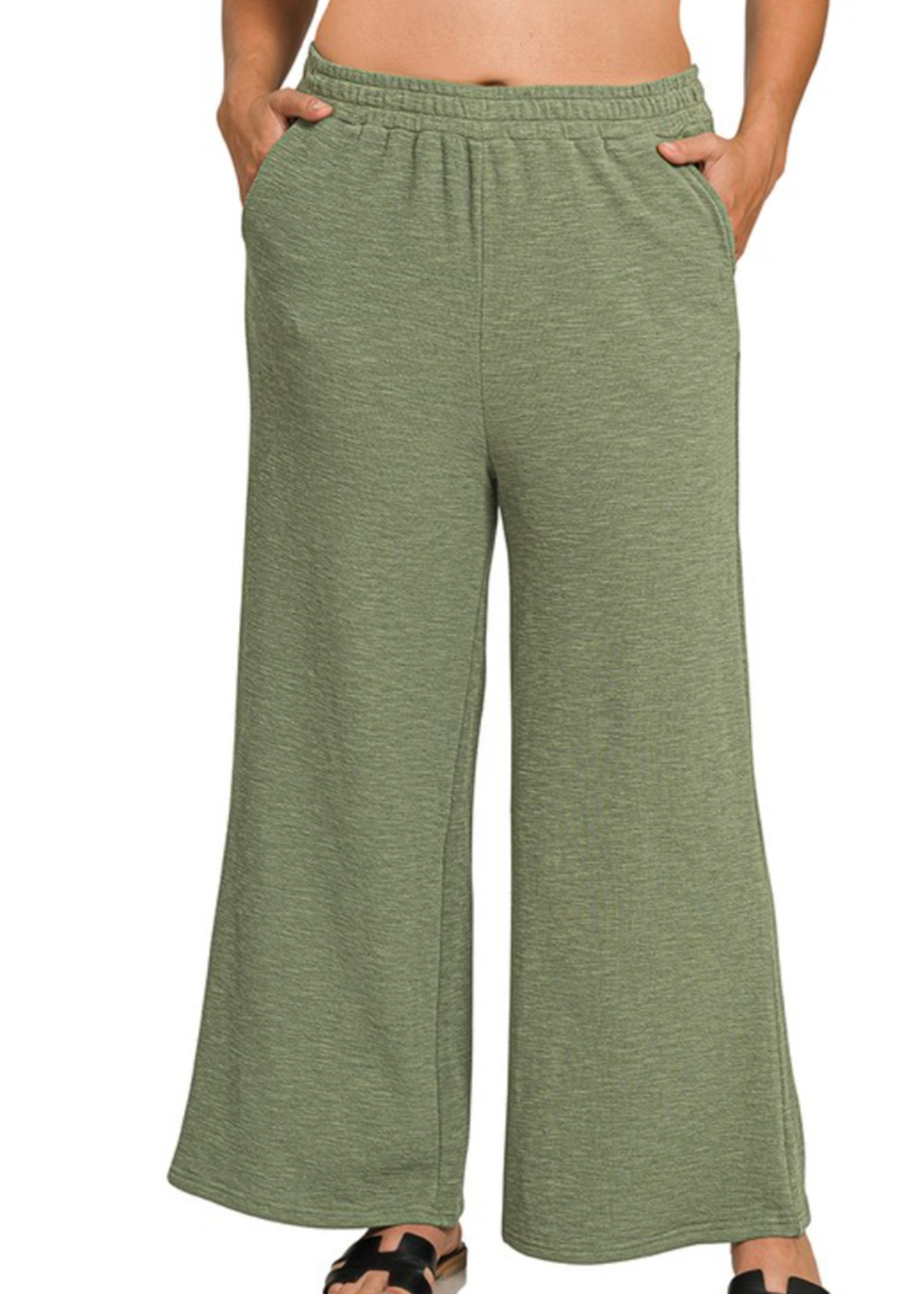 ZNCP3455 - COTTON WIDE LEG PANTS