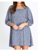 SSSS7944 - Floral Print Pleated Mini Dress