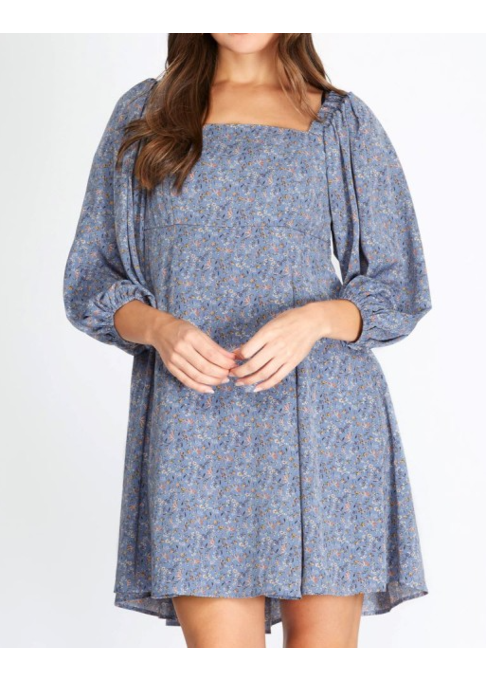 SSSS7944 - Floral Print Pleated Mini Dress